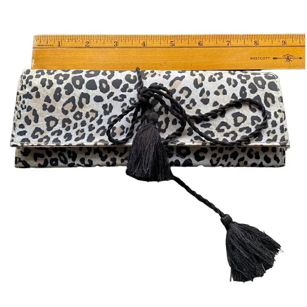 Chicos Travel Jewelry Roll Leopard Print New with tags